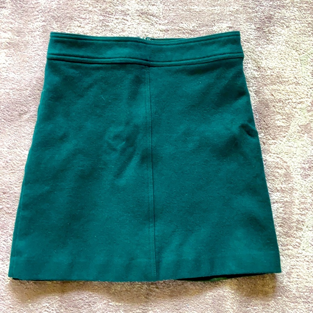 JCrew Green Wool Skirt